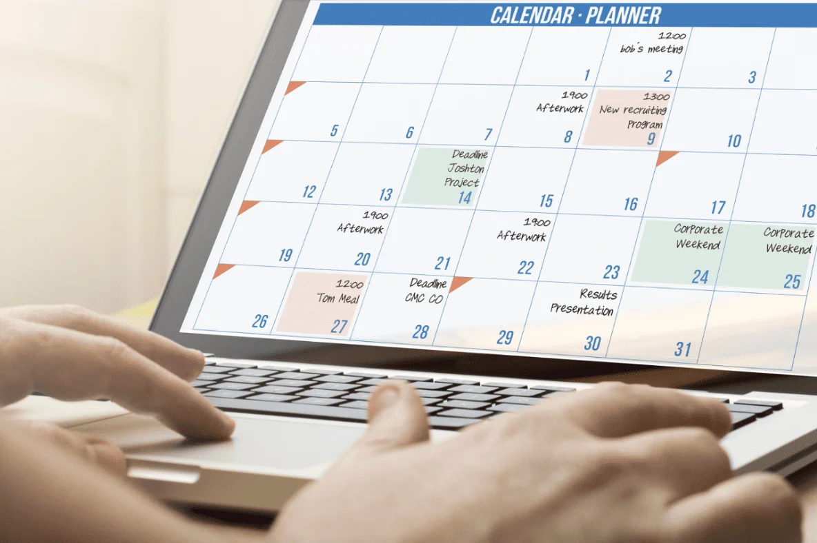 Agenda partagé CRM avec code couleur par service en entreprise - DigitandCo